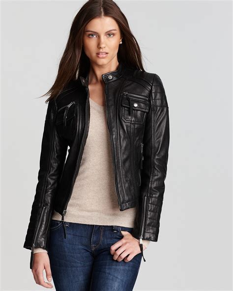 front zip leather jacket michael michael kors reviews|Michael Michael Kors Men's Zip Front Leather Jacket (Large).